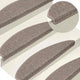 Vidaxl trapmatten 15 st 65x21x4 cm donkerbeige halfrond groot