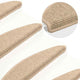 Vidaxl trapmatten 15 st 65x21x4 cm lichtbeige halfrond groot