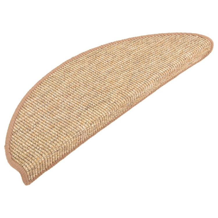 Vidaxl trapmatten 15 st 65x21x4 cm lichtbruin halfrond groot