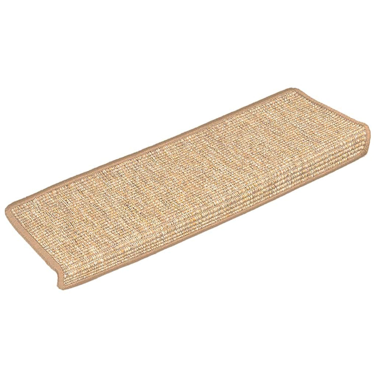 Vidaxl trapmatten 15 st 65x21x4 cm lichtbruin met rechthoekige rand