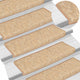 Vidaxl trapmatten 15 st 65x21x4 cm lichtbruin met rechthoekige rand