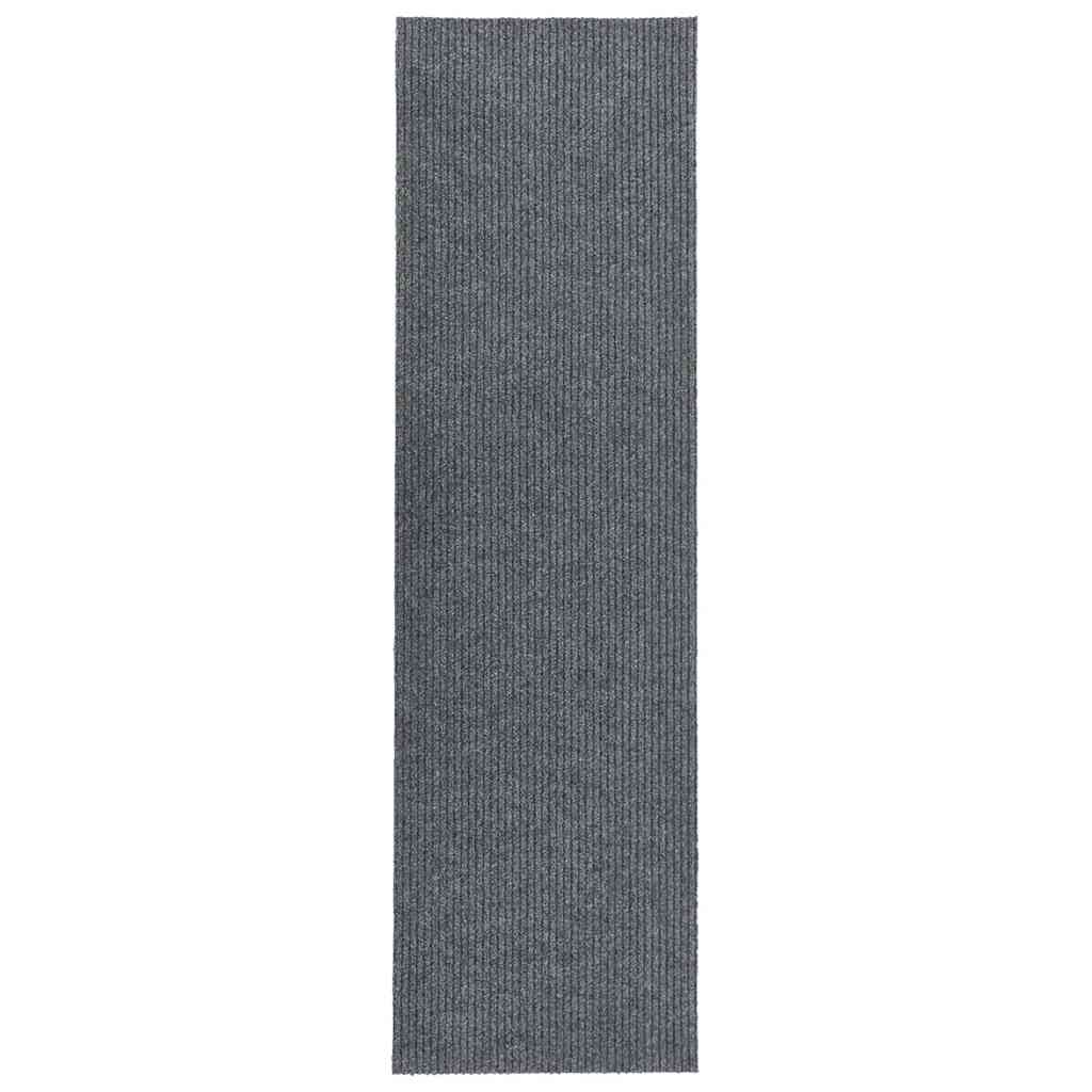 Vidaxl droogloopmat 100x400 cm grijs