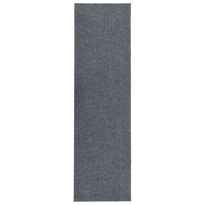 Vidaxl droogloopmat 100x400 cm grijs