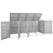 VidaXL Containerberging vierdubbel 276,5x77,5x112,5 cm roestvrij staal - afbeelding 3