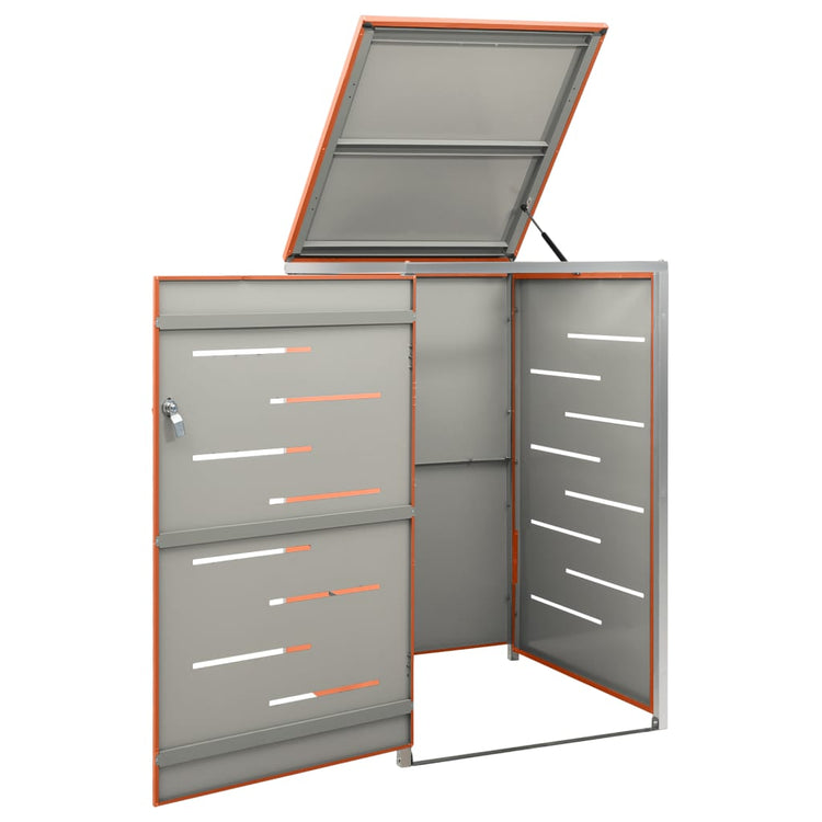 Vidaxl containerberging enkel 69x77,5x115 cm roestvrij staal