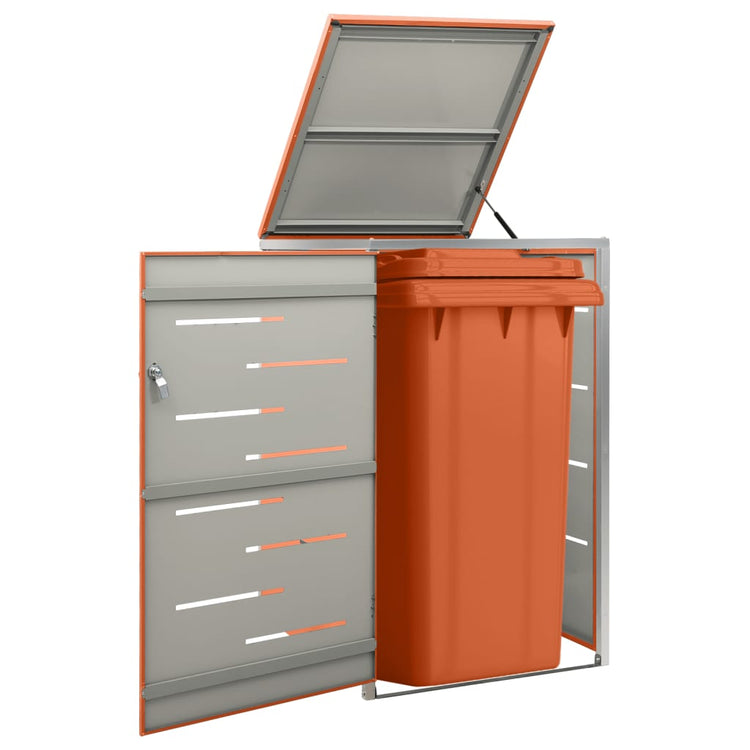 Vidaxl containerberging enkel 69x77,5x115 cm roestvrij staal