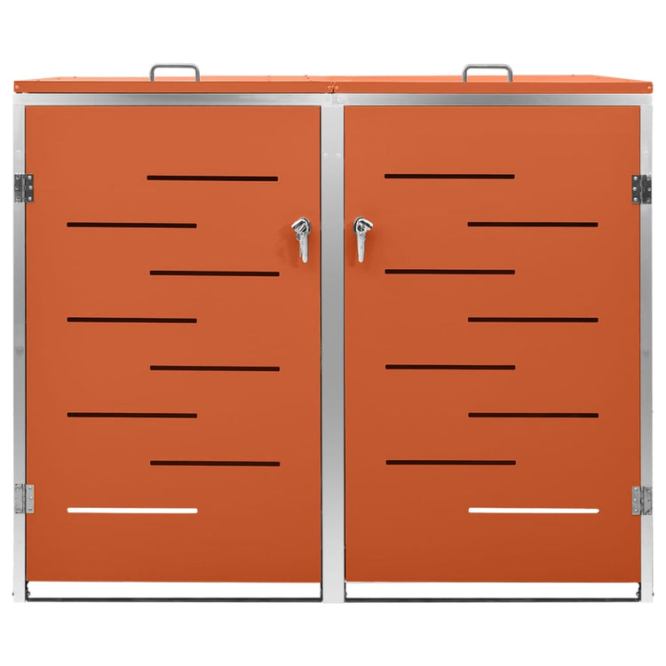 VidaXL Containerberging dubbel 138x77,5x112,5 cm roestvrij staal
