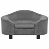 Vidaxl hondenbank 67x47x36 cm pluche grijs