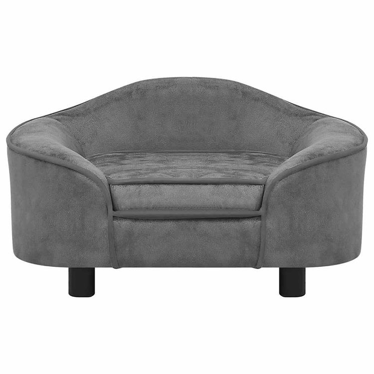 Vidaxl hondenbank 67x47x36 cm pluche grijs