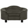 Vidaxl hondenbank 67x47x36 cm pluche donkergrijs