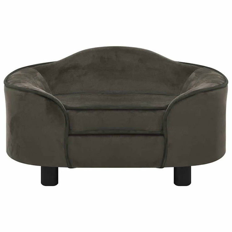Vidaxl hondenbank 67x47x36 cm pluche donkergrijs