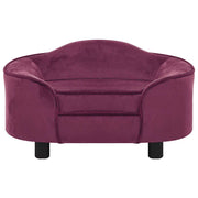 Vidaxl hondenbank 67x47x36 cm pluche bordeauxrood - afbeelding 3