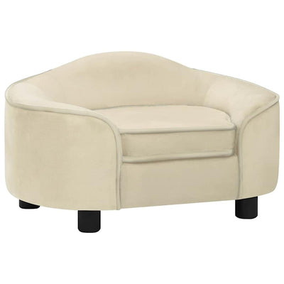 Vidaxl hondenbank 67x47x36 cm pluche crèmekleurig