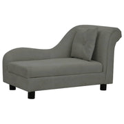 Vidaxl hondenbank met kussen 83x44x44 cm pluche donkergrijs - afbeelding 2
