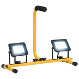 Vidaxl spotlight met handvat led 2x20 w koudwit - afbeelding 1