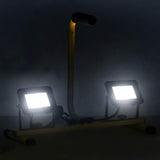 Vidaxl spotlight met handvat led 2x20 w koudwit - afbeelding 2