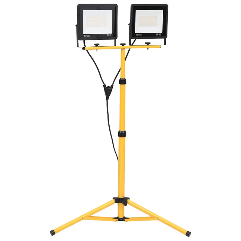 Vidaxl spotlight met statief led 2x100 w warmwit