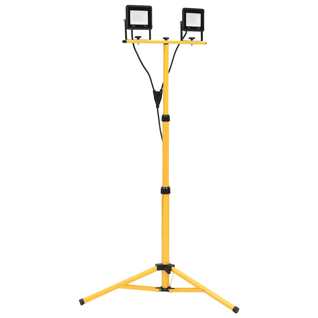 Vidaxl spotlight met statief led 2x30 w koudwit