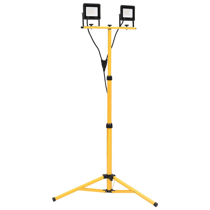 Vidaxl spotlight met statief led 2x30 w koudwit