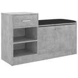 Vidaxl schoenenbank 94,5x31x57 cm bewerkt hout betongrijs - afbeelding 2