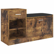 Vidaxl schoenenbank 94,5x31x57 cm bewerkt hout gerookt eikenkleurig - afbeelding 2