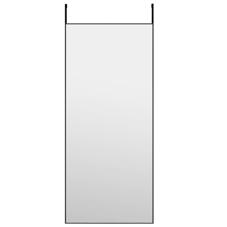 Vidaxl deurspiegel 40x100 cm glas en aluminium zwart