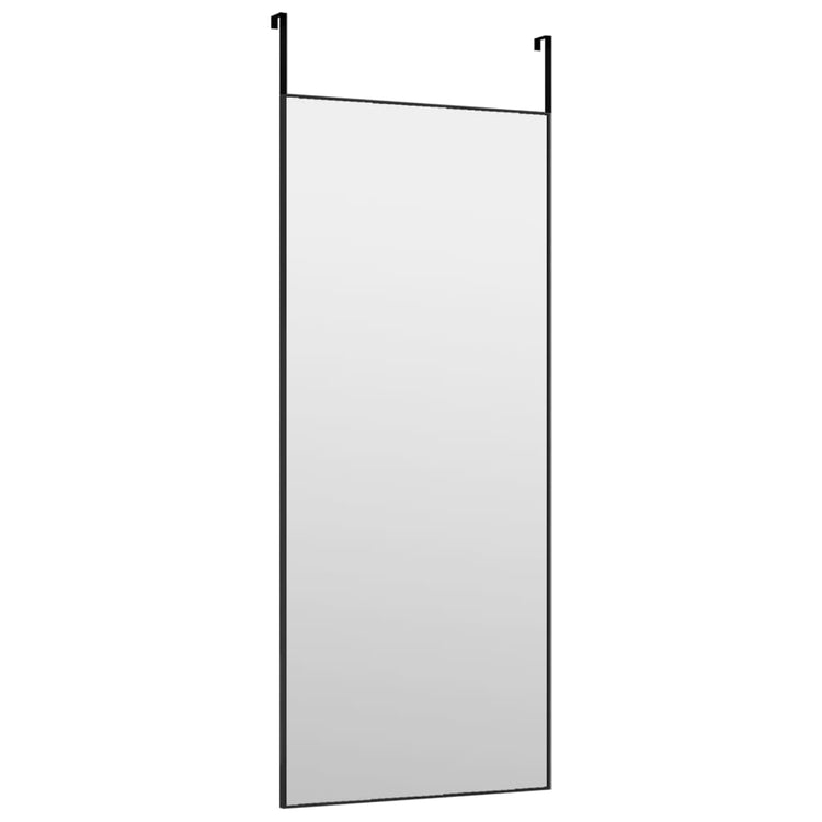 Vidaxl deurspiegel 40x100 cm glas en aluminium zwart