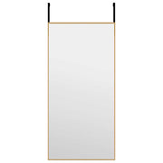Vidaxl deurspiegel 30x60 cm glas en aluminium goudkleurig - afbeelding 2