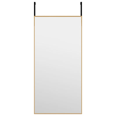 Vidaxl deurspiegel 30x60 cm glas en aluminium goudkleurig