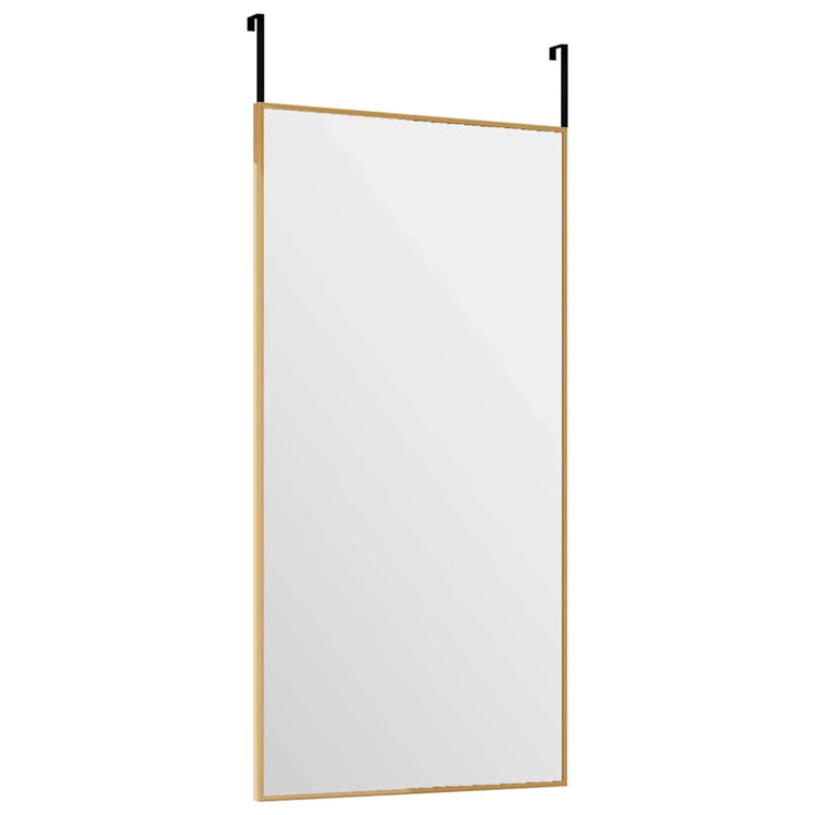 Vidaxl deurspiegel 30x60 cm glas en aluminium goudkleurig