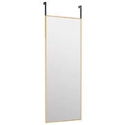 Vidaxl deurspiegel 30x80 cm glas en aluminium goudkleurig - afbeelding 3