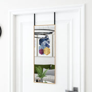 Vidaxl deurspiegel 30x80 cm glas en aluminium goudkleurig - afbeelding 1