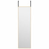 Vidaxl deurspiegel 30x100 cm glas en aluminium goudkleurig