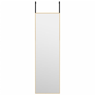Vidaxl deurspiegel 30x100 cm glas en aluminium goudkleurig