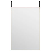 Vidaxl deurspiegel 40x60 cm glas en aluminium goudkleurig - afbeelding 2