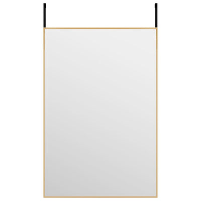 Vidaxl deurspiegel 40x60 cm glas en aluminium goudkleurig