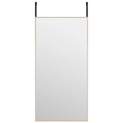 Vidaxl deurspiegel 40x80 cm glas en aluminium goudkleurig - afbeelding 2