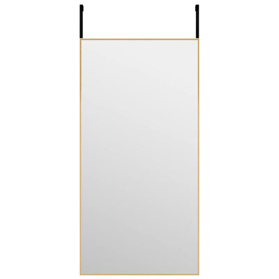 Vidaxl deurspiegel 40x80 cm glas en aluminium goudkleurig