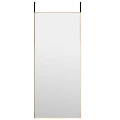 Vidaxl deurspiegel 40x100 cm glas en aluminium goudkleurig