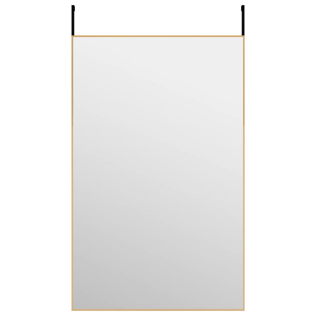 Vidaxl deurspiegel 50x80 cm glas en aluminium goudkleurig