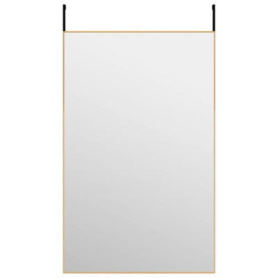 Vidaxl deurspiegel 50x80 cm glas en aluminium goudkleurig