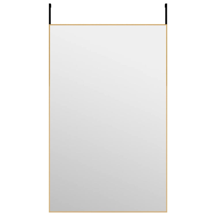 Vidaxl deurspiegel 50x80 cm glas en aluminium goudkleurig
