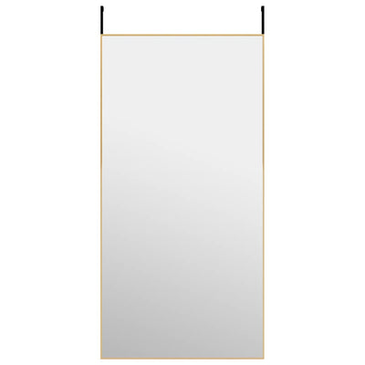 Vidaxl deurspiegel 50x100 cm glas en aluminium goudkleurig