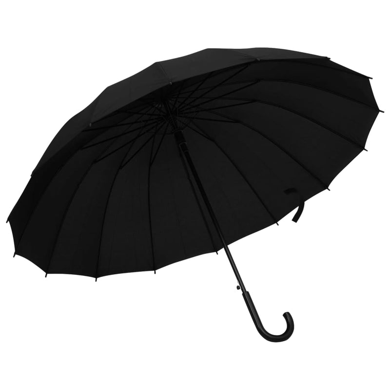 Vidaxl paraplu automatisch 120 cm zwart
