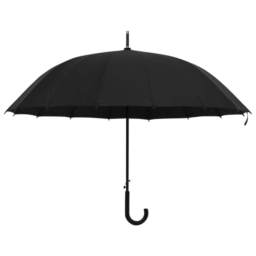 Vidaxl paraplu automatisch 120 cm zwart