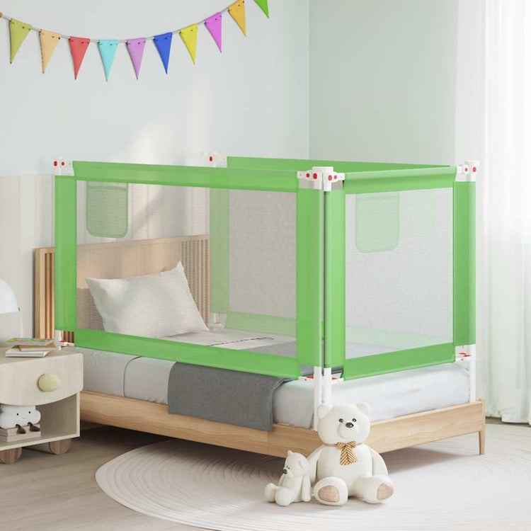 Vidaxl bedhekje peuter 150x25 cm stof groen