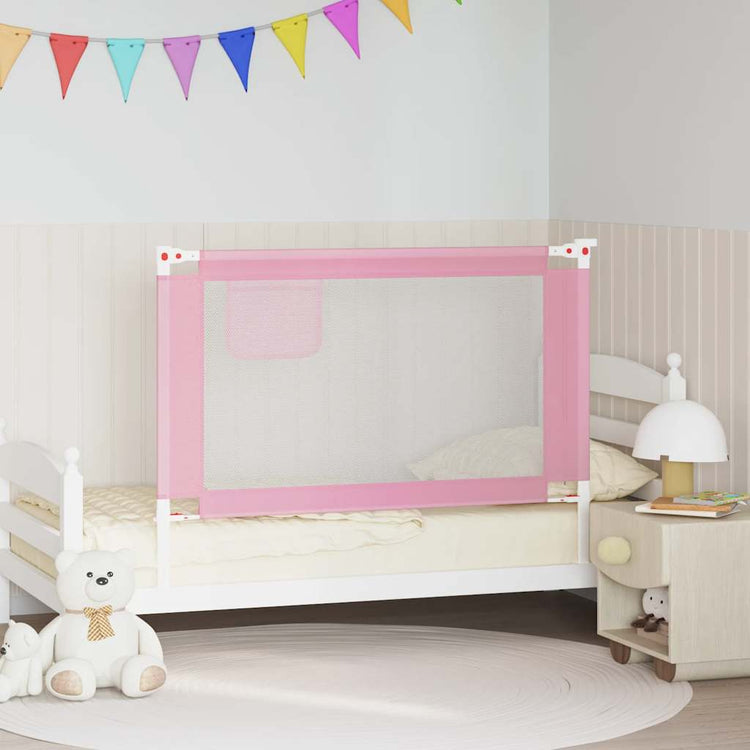 Vidaxl bedhekje peuter 120x25 cm stof roze