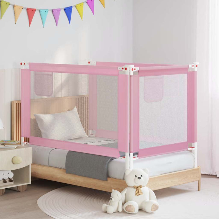 Vidaxl bedhekje peuter 140x25 cm stof roze