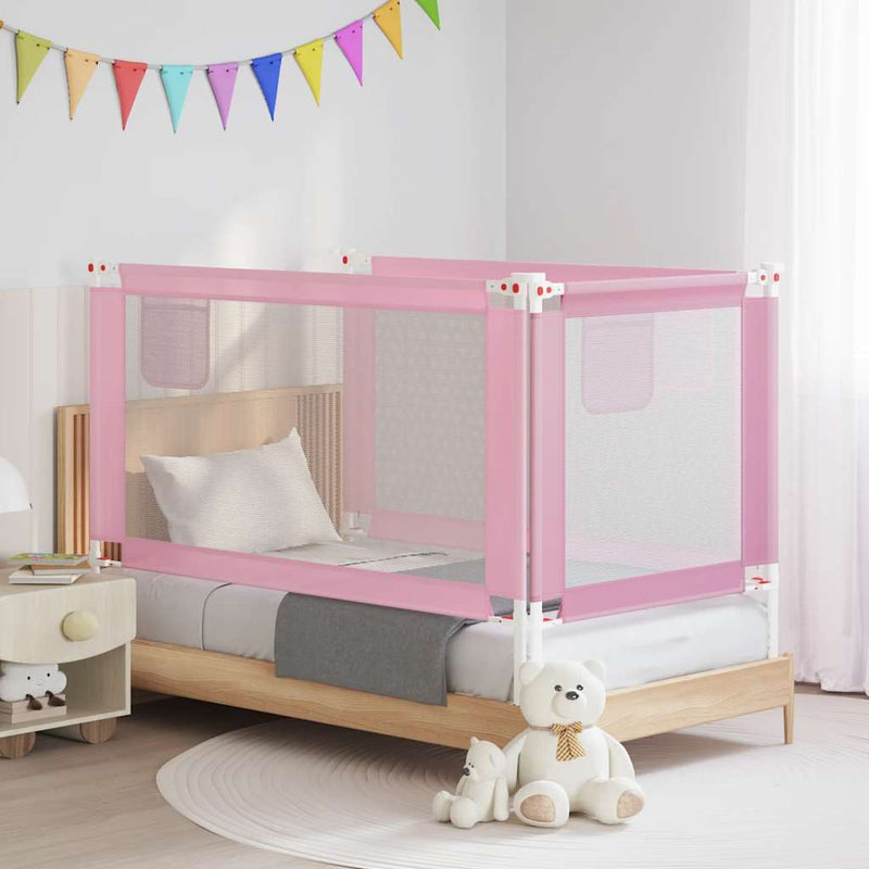 Vidaxl bedhekje peuter 150x25 cm stof roze