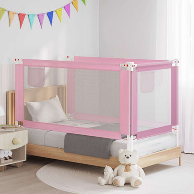 Vidaxl bedhekje peuter 160x25 cm stof roze